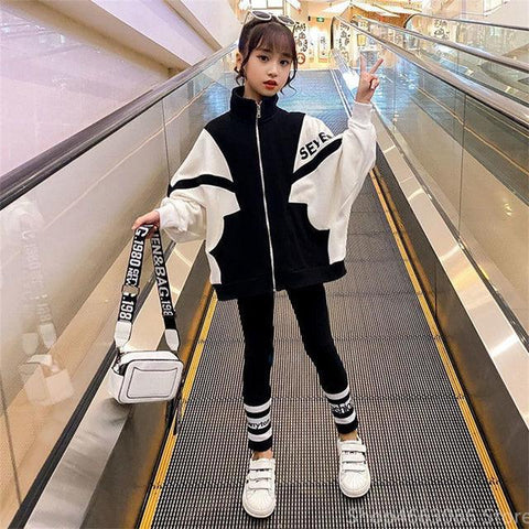 New Kids Clothes Sets Girls Autumn Clothing Teens Casual Big Children&#39;S Sweater+ Pants Fashionable Sports Suits 4 5 7 9 11 13Y - ElitShop