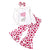 Baby Long Sleeve T-shirt Tops + Flared Pants + Bow Headband, Valentine&#39;s Day Heart Pattern Pullover Elastic Waist Trousers 9M-3Y