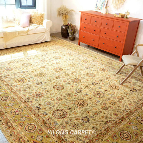 Yilong 10&#39;x14&#39; Handknotted Wool Area Rugs Living Room Classic Carpet (YLRugP722) - ElitShop