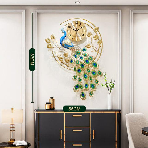 Industrial Golden Arabic Wall Clock Decor Big Nordic Modern Wall Clock Peacock Quiet Reloj De Pared Wall Clock Free Shiping - ElitShop