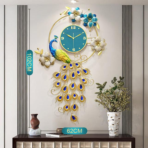 Industrial Golden Arabic Wall Clock Decor Big Nordic Modern Wall Clock Peacock Quiet Reloj De Pared Wall Clock Free Shiping - ElitShop