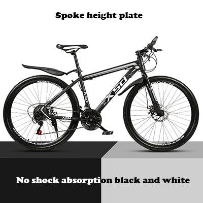 26-Inch 21/24/27 Speed Mountain Bicycle Shock Absorption And Speed Change Mechanical Disc Brake Student Adult Bike - ElitShop