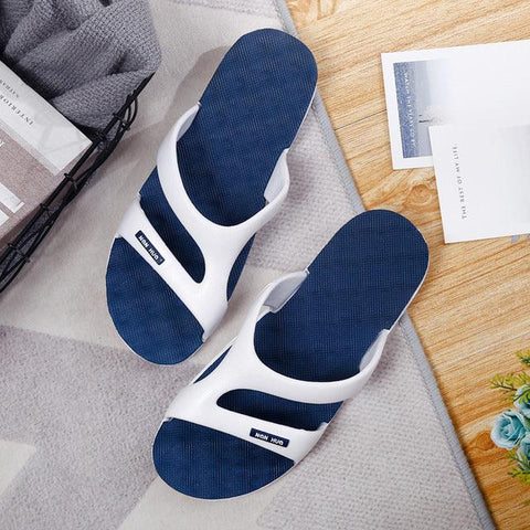 Men&#39;s Summer Couple Sandals and Slippers Men&#39;s and Women&#39;s Indoor Slippers for Home and Outdoor Wear Bathroom Hotel Slippers - ElitShop