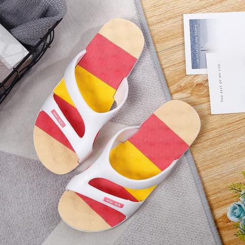 Men&#39;s Summer Couple Sandals and Slippers Men&#39;s and Women&#39;s Indoor Slippers for Home and Outdoor Wear Bathroom Hotel Slippers - ElitShop