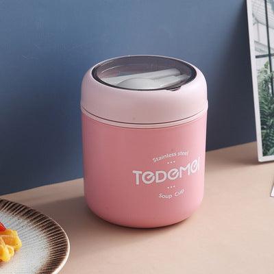 Mini Thermal Lunch Box Food Container with Spoon Stainless Steel Vaccum Cup Soup Cup Insulated Lunch Box taza desayuno portatil - ElitShop